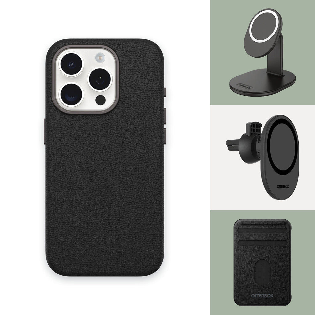 OtterBox Symmetry Cactus with MagSafe for iPhone 15 Pro in Noir Ash