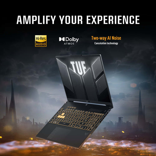 ASUS TUF Gaming Laptop - 40.6 cm (16") - Intel® Core™ i7-13620H - 16 GB DDR5-SDRAM - 512 GB SSD - NVIDIA GeForce RTX 4050 - Wi-Fi 6 - Windows 11 Home - Black/ Grey