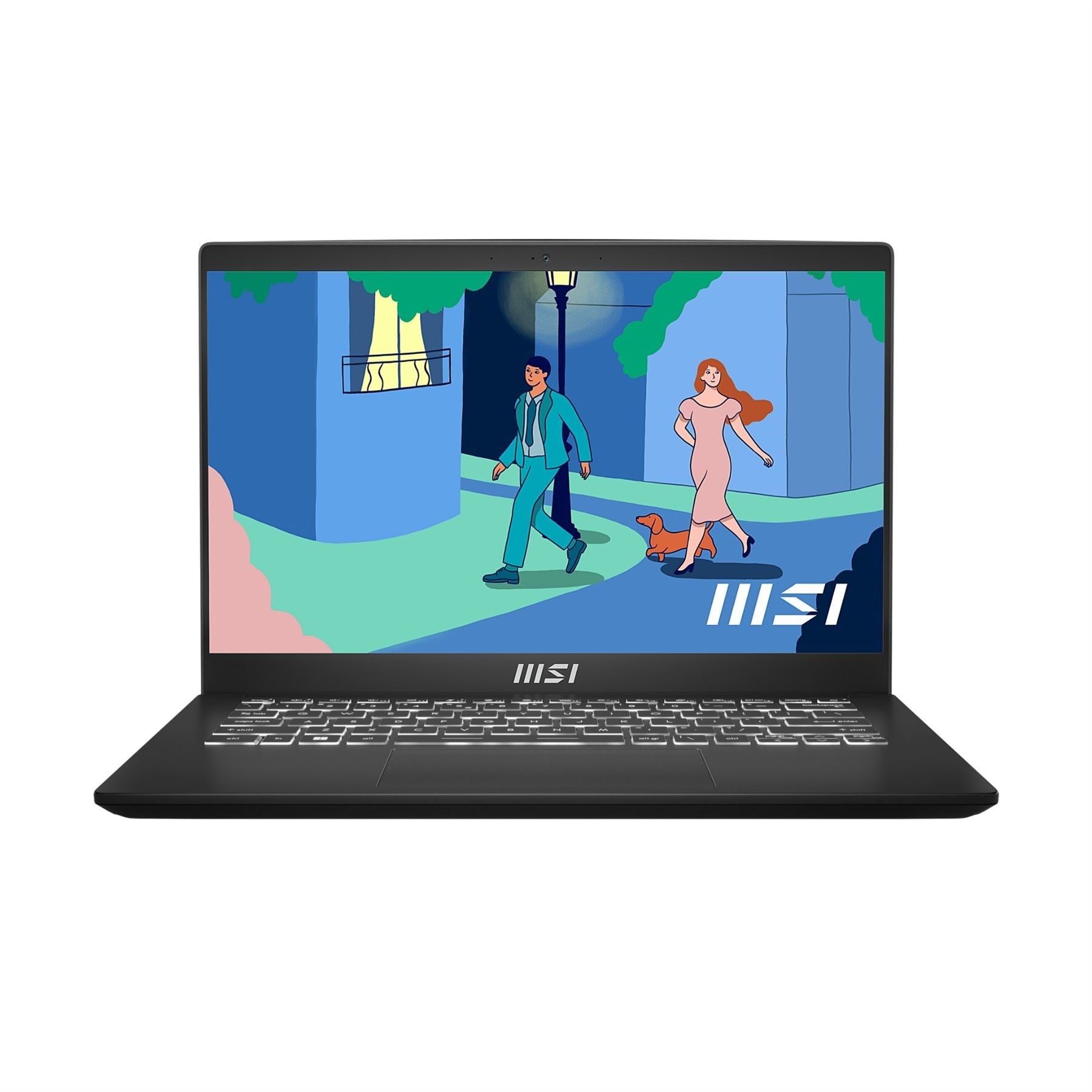 MSI Modern 14 Laptop - 35.6 cm (14") - AMD Ryzen™ 5 7430U - 8 GB DDR4-SDRAM - 512 GB SSD - Wi-Fi 6E - Windows 11 Home - Black