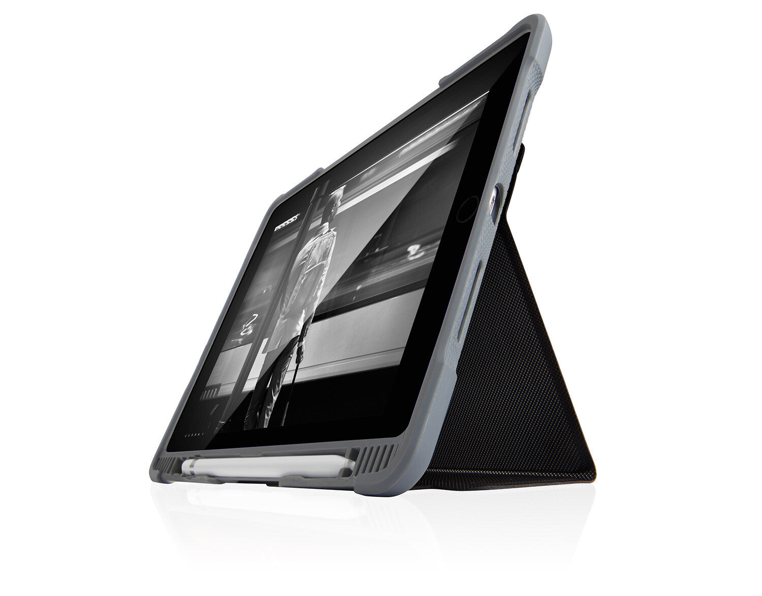 STM Dux Plus Tablet Case for 9.7" iPad in Black / Grey