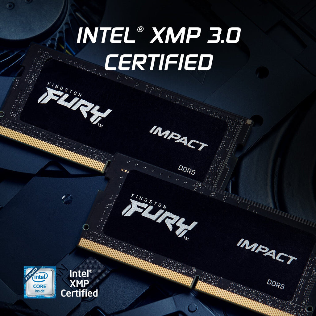 Kingston Technology FURY Impact PnP - 32 GB 2 x 16 GB 5600MT/s DDR5 SO-DIMM memory module