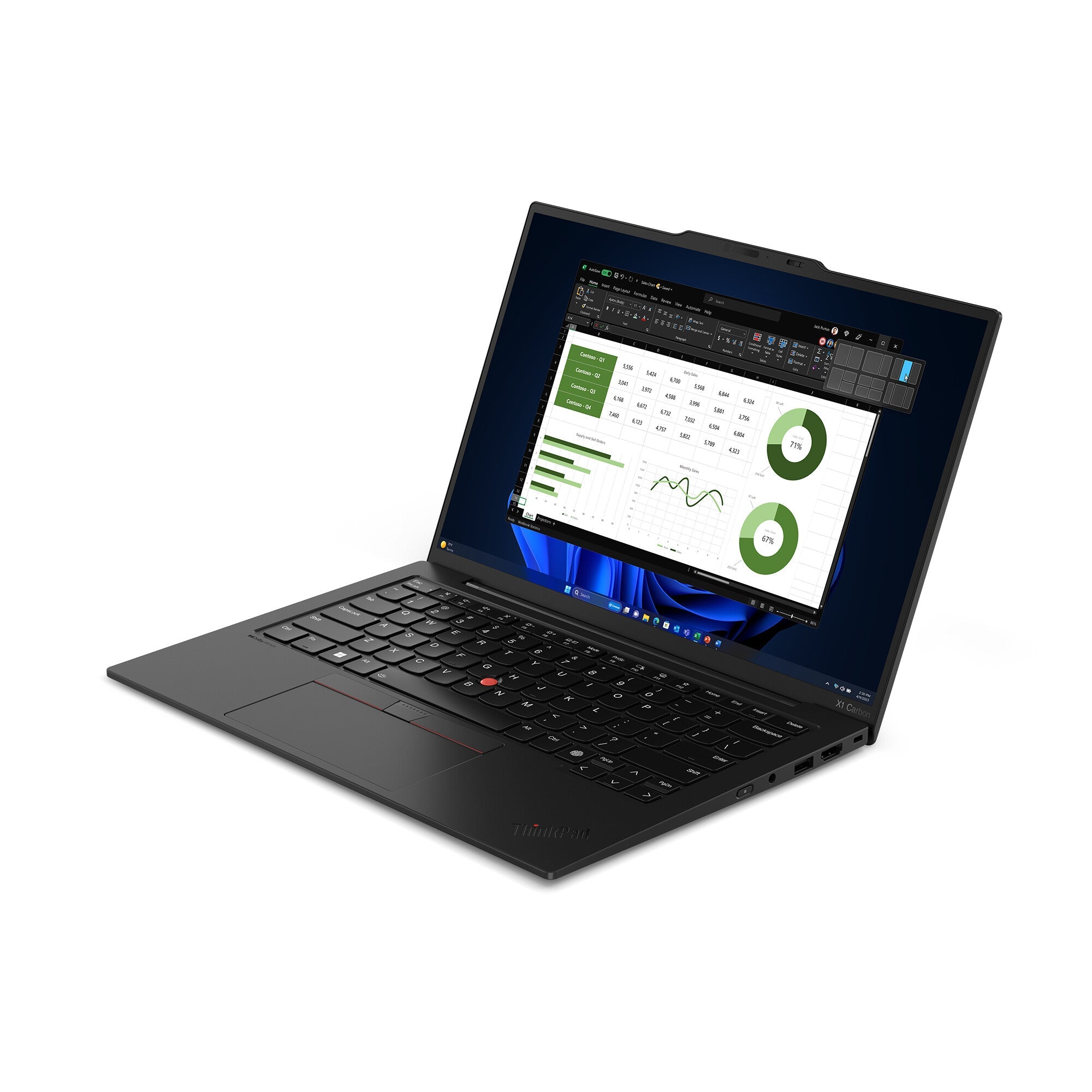 Lenovo ThinkPad X1 Carbon Laptop - 35.6 cm (14") - Touchscreen - Intel Core Ultra 7 155U - 32 GB LPDDR5x-SDRAM - 1 TB SSD - Wi-Fi 6E - Windows 11 Pro - Black