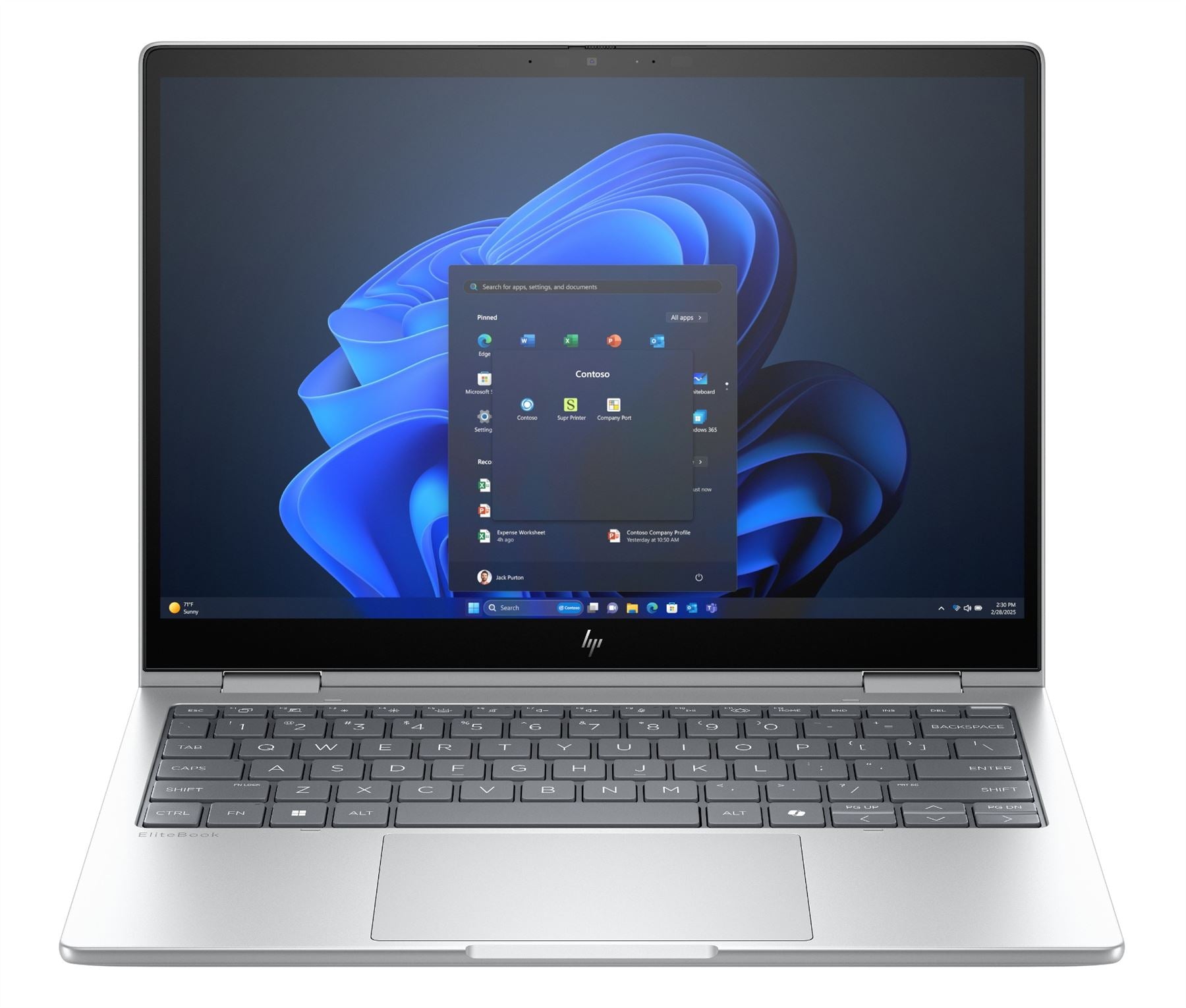 HP EliteBook 8 Flip G1i 13 inch Notebook AI PC Copilot+ PC Intel Core Ultra 7 255U Hybrid (2-in-1) 33.8 cm (13.3") Touchscreen WUXGA 16 GB LPDDR5x-SDRAM 512 GB SSD Wi-Fi 6E (802.11ax) Windows 11 Pro Silver