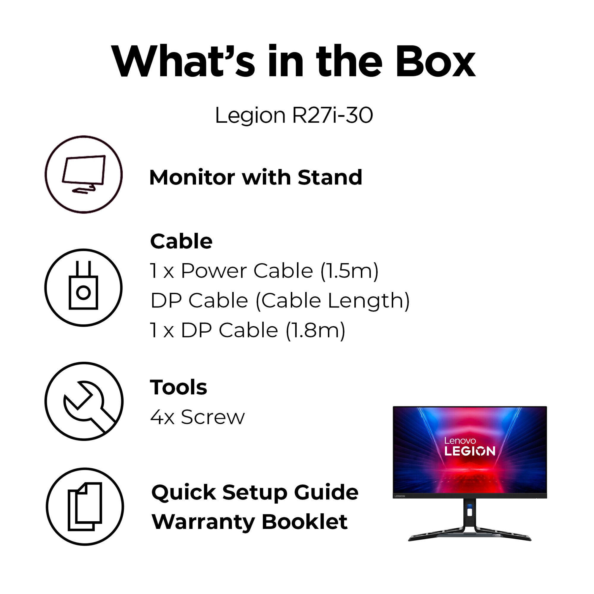 Lenovo Legion R27i-30 - 68.6 cm (27") - 1920 x 1080 pixels FHD LED Monitor
