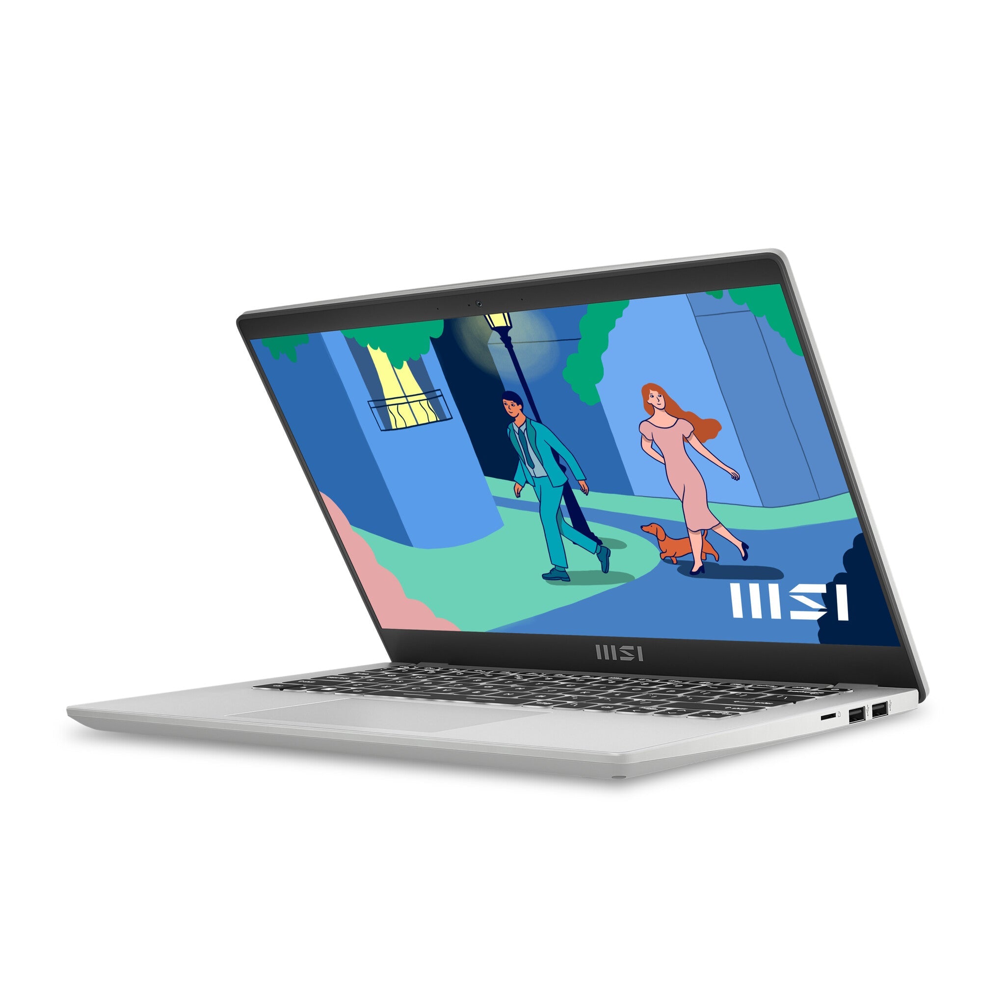 MSI Modern 14 C12M-638UK Laptop - 35.6 cm (14") - Intel® Core™ i5-1235U - 8 GB DDR4-SDRAM - 512 GB SSD - Wi-Fi 6 - Windows 11 Home - Silver
