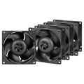 ARCTIC S8038-7K - Computer Case Fan in Black - 80mm (Pack of 4)