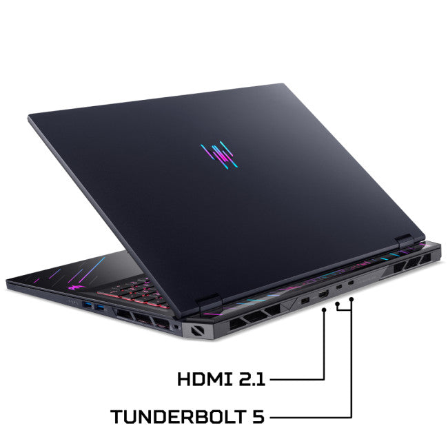 Acer Predator Helios 18 AI Laptop - 45.7 cm (18") - Intel® Core™ Ultra 9 275HX - 32GB DDR5-SDRAM - 1 TB SSD - NVIDIA GeForce RTX 5080 - Wi-Fi 7 - Windows 11 Home - Black