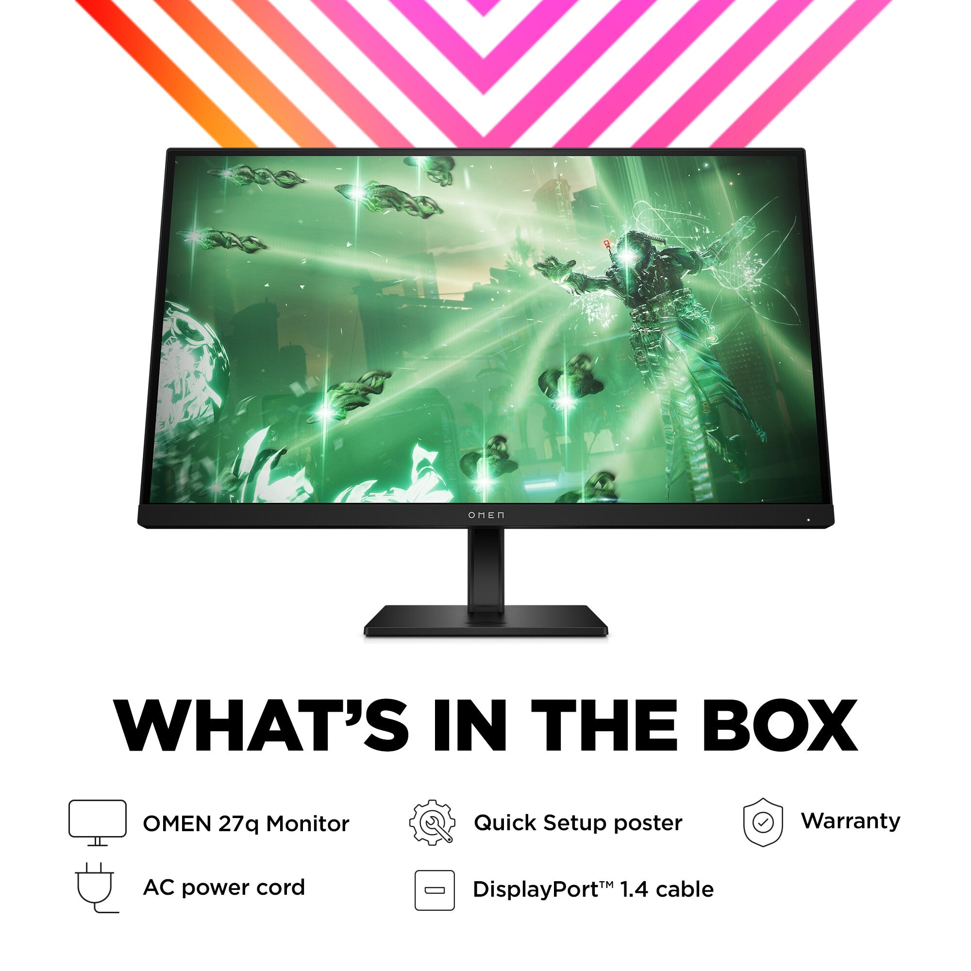HP OMEN 27Q - 68.6 cm (27") - 2560 x 1440 pixels QHD Monitor