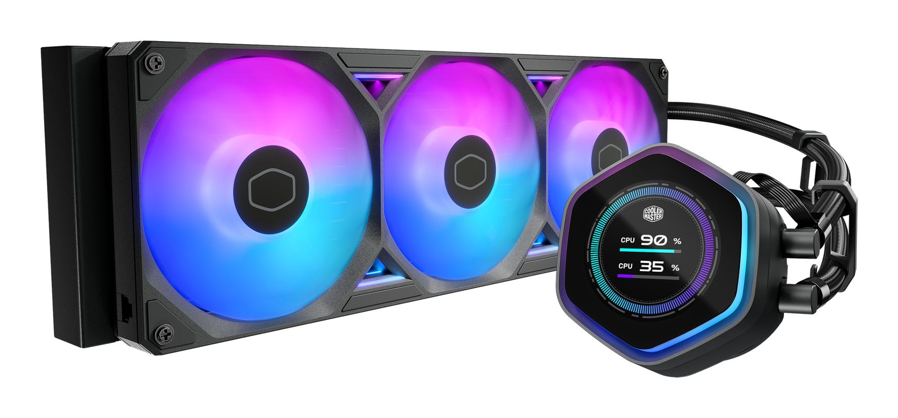 Cooler Master MasterLiquid Atmos II 360 LCD Black Processor Liquid cooling kit 12 cm 1 pc(s)