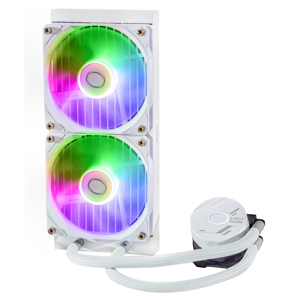 Cooler Master MasterLiquid 240L Core ARGB - Liquid Processor Cooler in White - 240mm