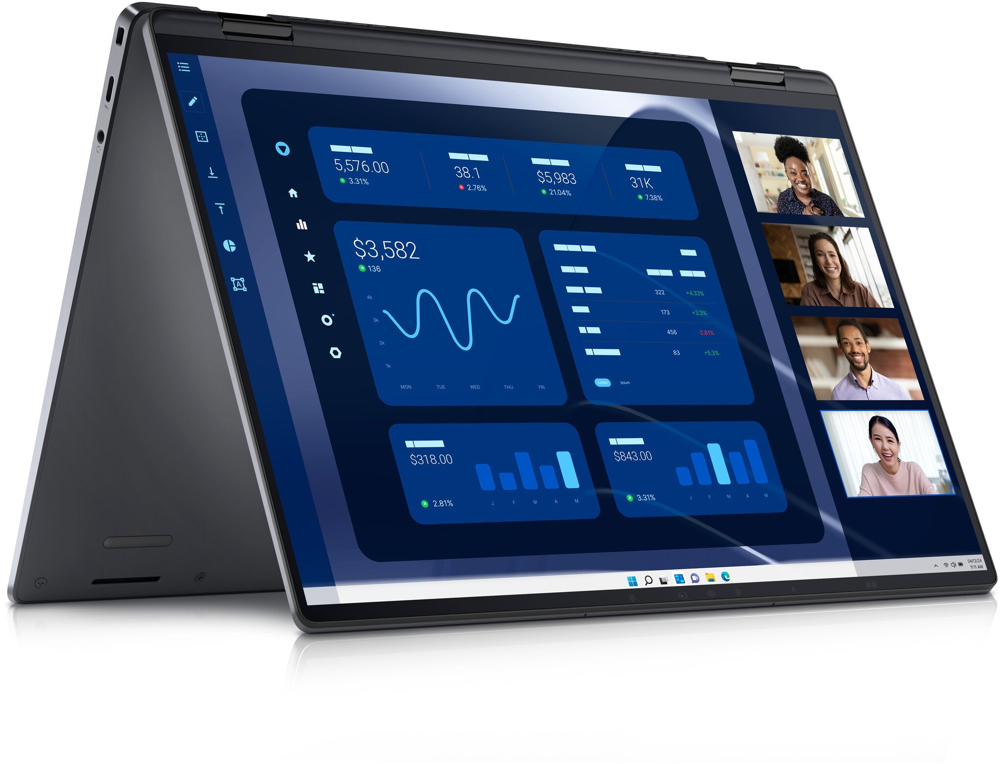 DELL Latitude 9450 Hybrid (2-in-1) - 35.6 cm (14") - Touchscreen - Intel Core Ultra 7 165U - 16 GB LPDDR5x-SDRAM - 512 GB SSD - Wi-Fi 7 - Windows 11 Pro - Grey