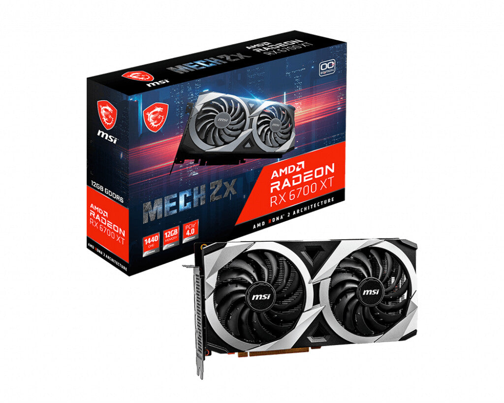 MSI MECH 2X OC - AMD 12 GB GDDR6 Radeon RX 6700 XT graphics card