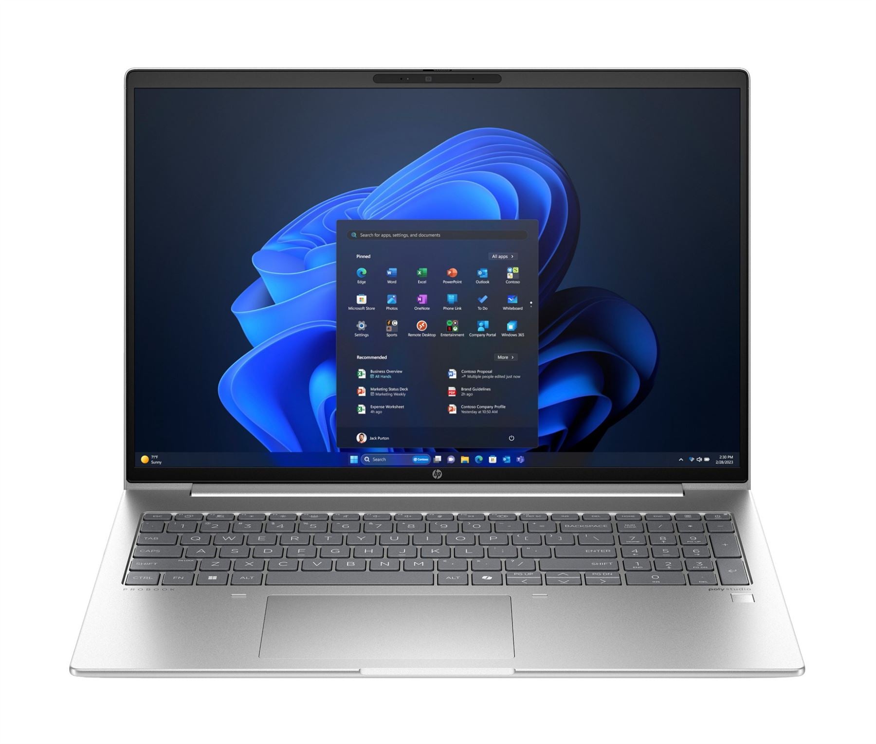 HP ProBook G11 Intel Core Ultra 7 155U Laptop 40.6 cm (16") WUXGA 16 GB DDR5-SDRAM 512 GB SSD Wi-Fi 6E (802.11ax) Windows 11 Pro Silver