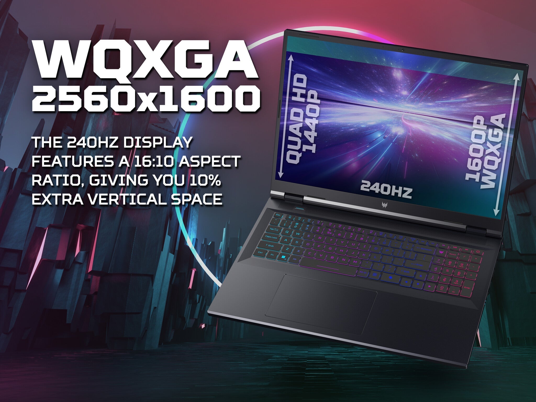 Acer Predator Helios Neo 18 - 45.7 cm (18") - Intel® Core™ i7-14700HX - 16 GB DDR5-SDRAM - 1 TB SSD - NVIDIA GeForce RTX 4070 - Wi-Fi 6E - Windows 11 Pro - Black
