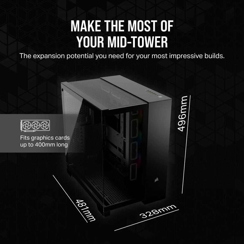 Corsair iCUE LINK 6500X RGB - ATX Mid Tower Case in Black