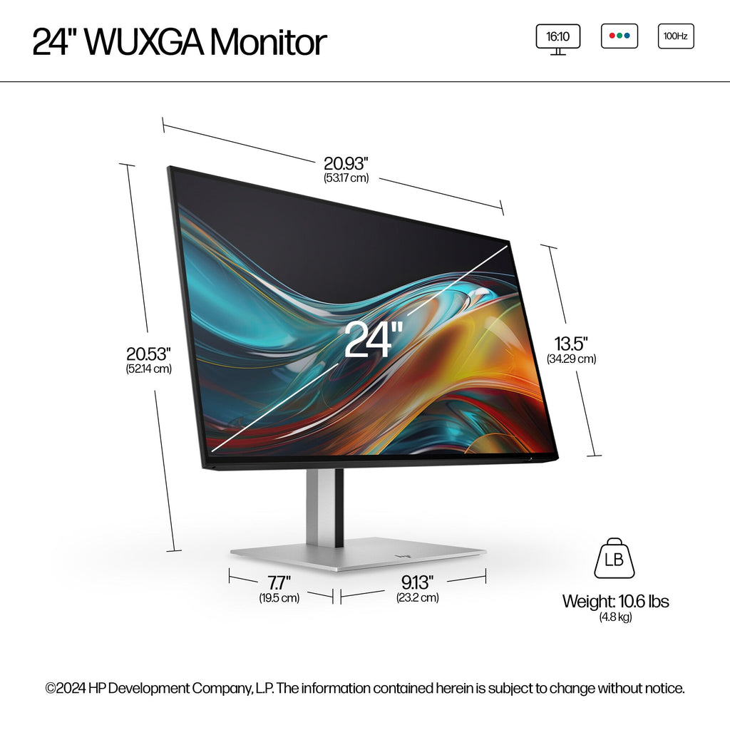 HP Series 7 Pro 724PN - 61 cm (24") - 1920 x 1200 pixels WUXGA LCD Monitor