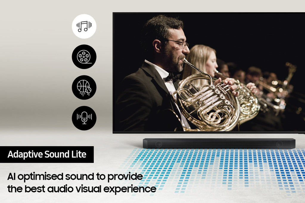Samsung HW-B550 - Bluetooth Soundbar with Virtual DTS:X & Wireless Subwoofer in Black