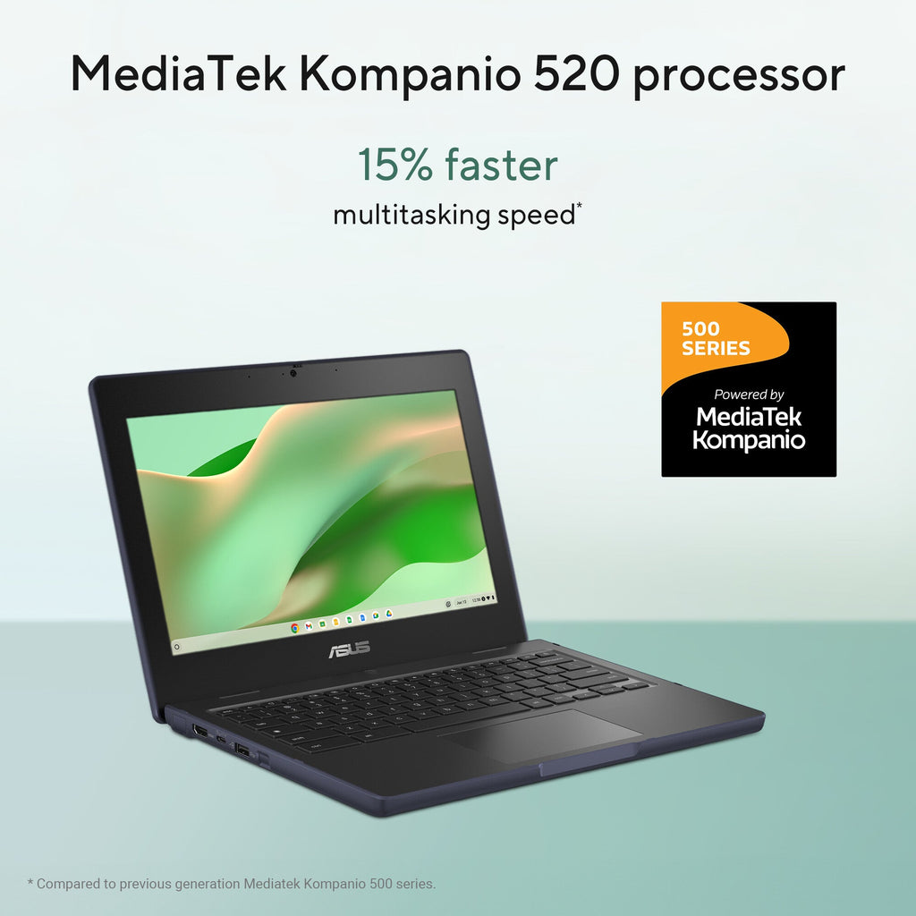ASUS Chromebook Laptop - 29.5 cm (11.6") - ARM Cortex 520 - 4 GB LPDDR4x-SDRAM - 64 GB eMMC - Wi-Fi 6 - ChromeOS - Grey