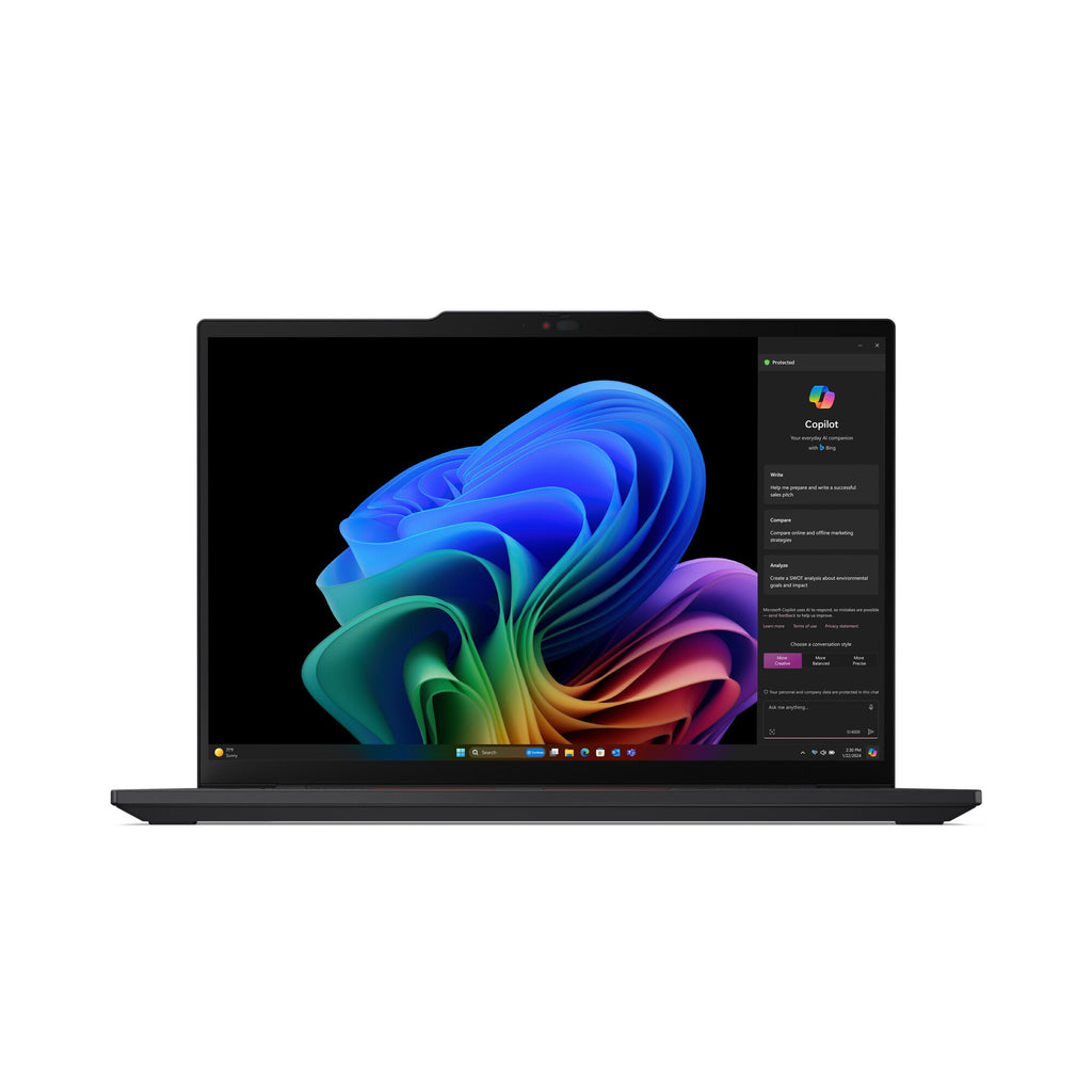 Lenovo ThinkPad T14s Gen 6 Laptop - 35.6 cm (14") - Qualcomm Snapdragon X1E-78-100 - 32 GB LPDDR5x-SDRAM - 1 TB SSD - Wi-Fi 7 - Windows 11 Pro - Black