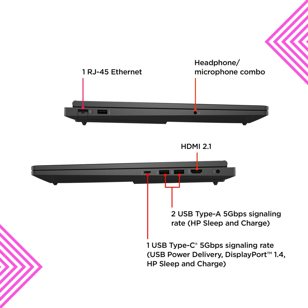 HP OMEN Gaming Laptop - 40.9 cm (16.1") - AMD Ryzen™ 7 7840HS - 16 GB DDR5-SDRAM - 1 TB SSD - NVIDIA GeForce RTX 4060 - Wi-Fi 6E - Windows 11 Home - Black