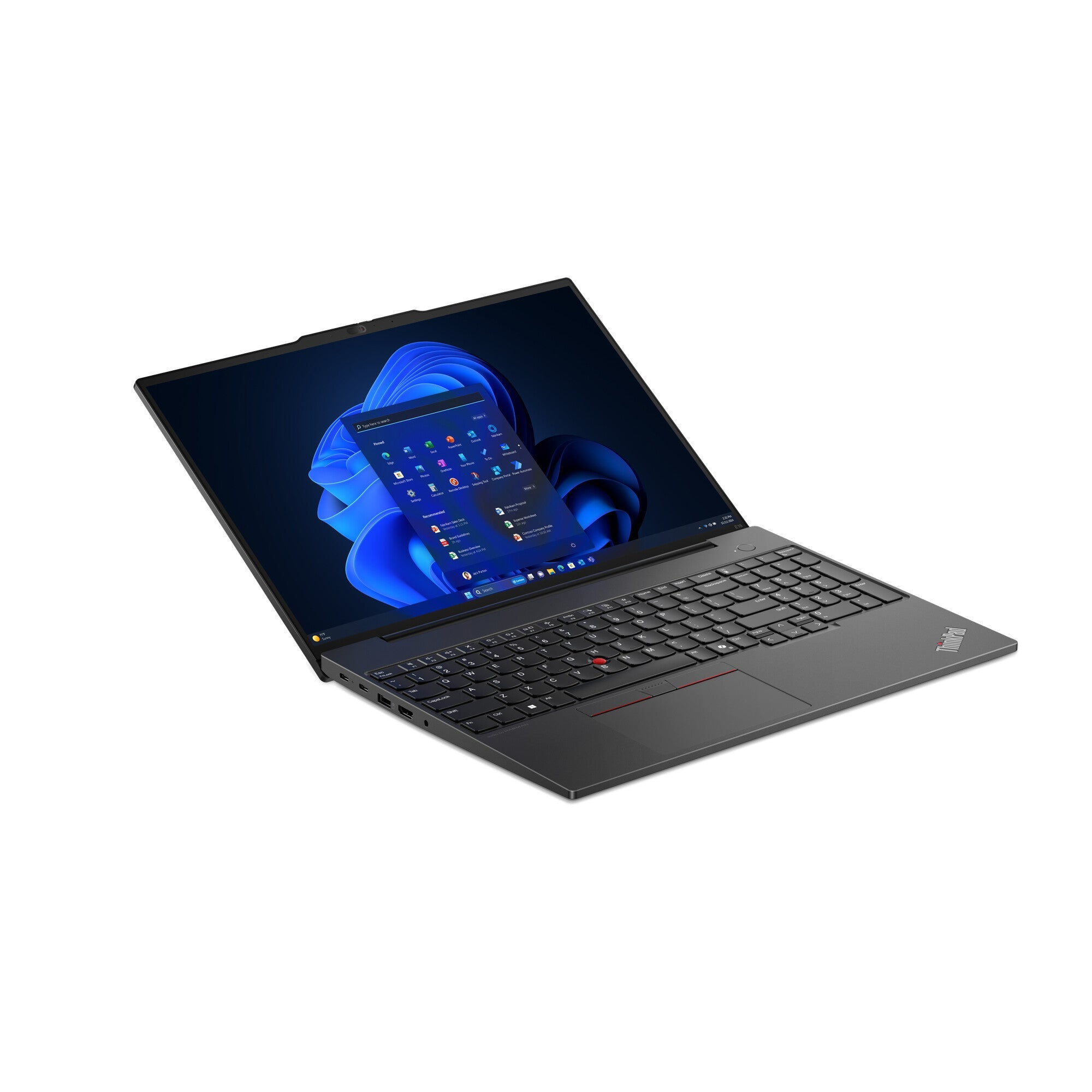 Lenovo ThinkPad E16 Laptop - 40.6 cm (16") - AMD Ryzen™ 5 7535HS - 16 GB DDR5-SDRAM - 256 GB SSD - Wi-Fi 6E - Windows 11 Pro - Black
