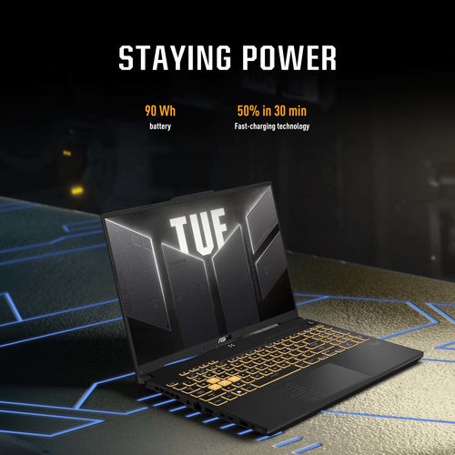 ASUS TUF Gaming Laptop - 40.6 cm (16") - Intel® Core™ i7-13620H - 16 GB DDR5-SDRAM - 512 GB SSD - NVIDIA GeForce RTX 4050 - Wi-Fi 6 - Windows 11 Home - Black/ Grey