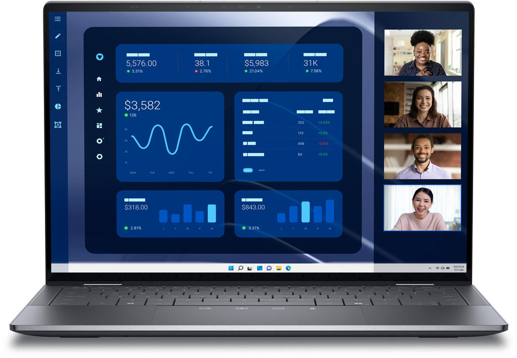 DELL Latitude 9450 Hybrid (2-in-1) - 35.6 cm (14") - Touchscreen - Intel Core Ultra 7 165U - 16 GB LPDDR5x-SDRAM - 512 GB SSD - Wi-Fi 7 - Windows 11 Pro - Grey
