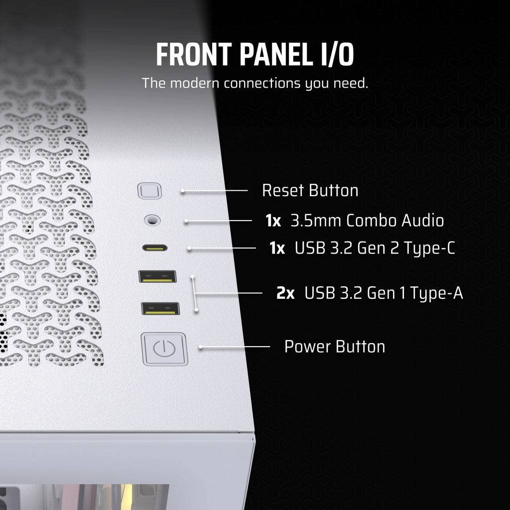 Corsair iCUE LINK 3500X RGB - EATX Mid Tower Case in White