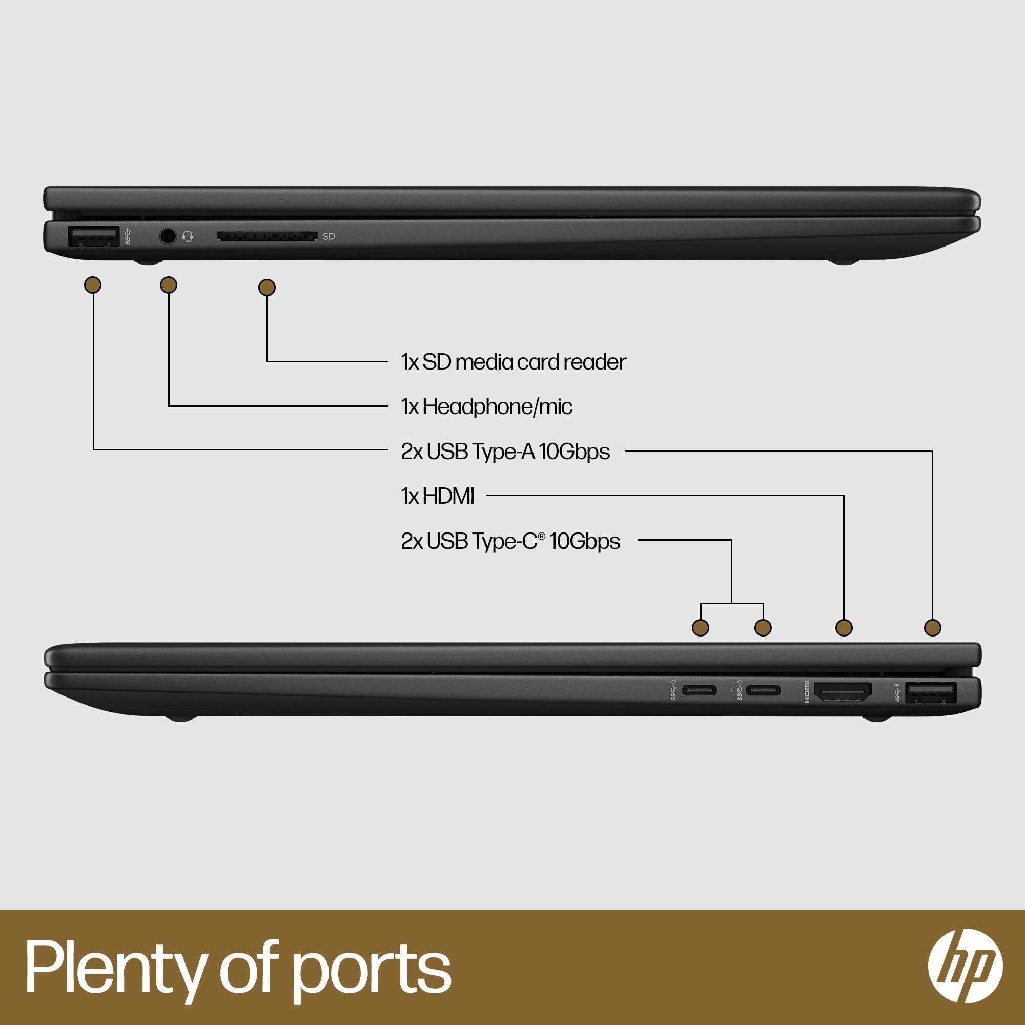 HP ENVY x360 Hybrid (2-in-1) - 39.6 cm (15.6") - Touchscreen - AMD Ryzen™ 5 7530U - 8 GB LPDDR4x-SDRAM - 512 GB SSD - Wi-Fi 6E - Windows 11 Home - Black