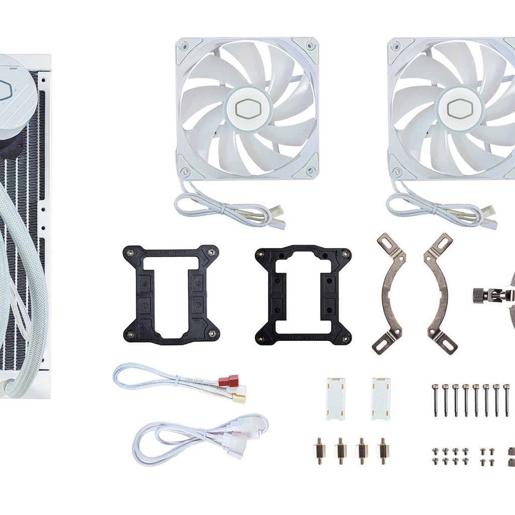 Cooler Master MasterLiquid 240L Core ARGB - Liquid Processor Cooler in White - 240mm