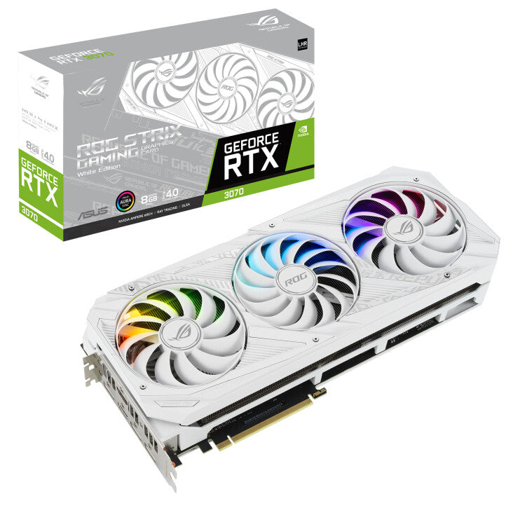 ASUS ROG STRIX V2 "White Edition" - NVIDIA 8 GB GDDR6 GeForce RTX 3070 graphics card