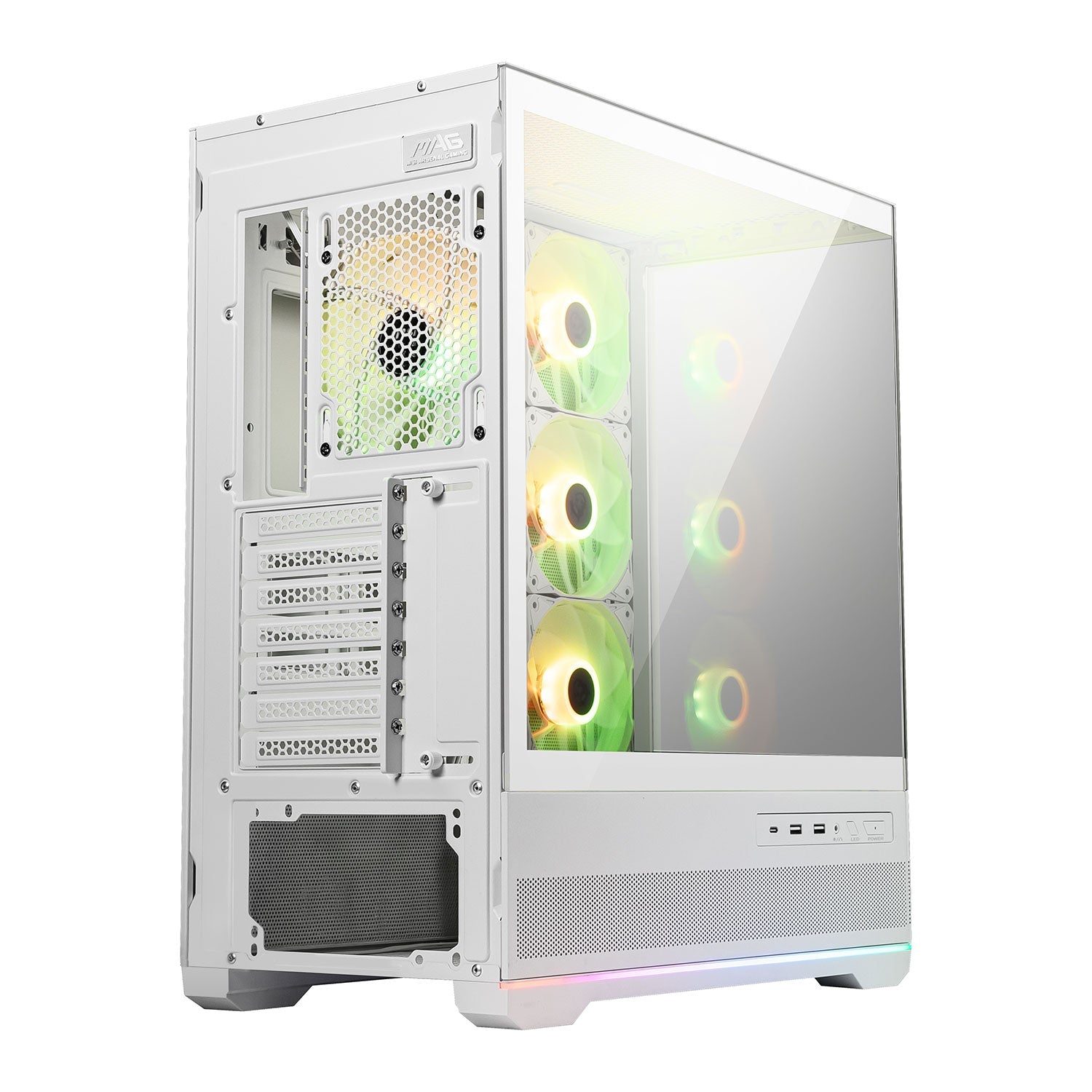 MSI MAG PANO 110R PZ - Tempered Glass ATX Mid-Tower in White