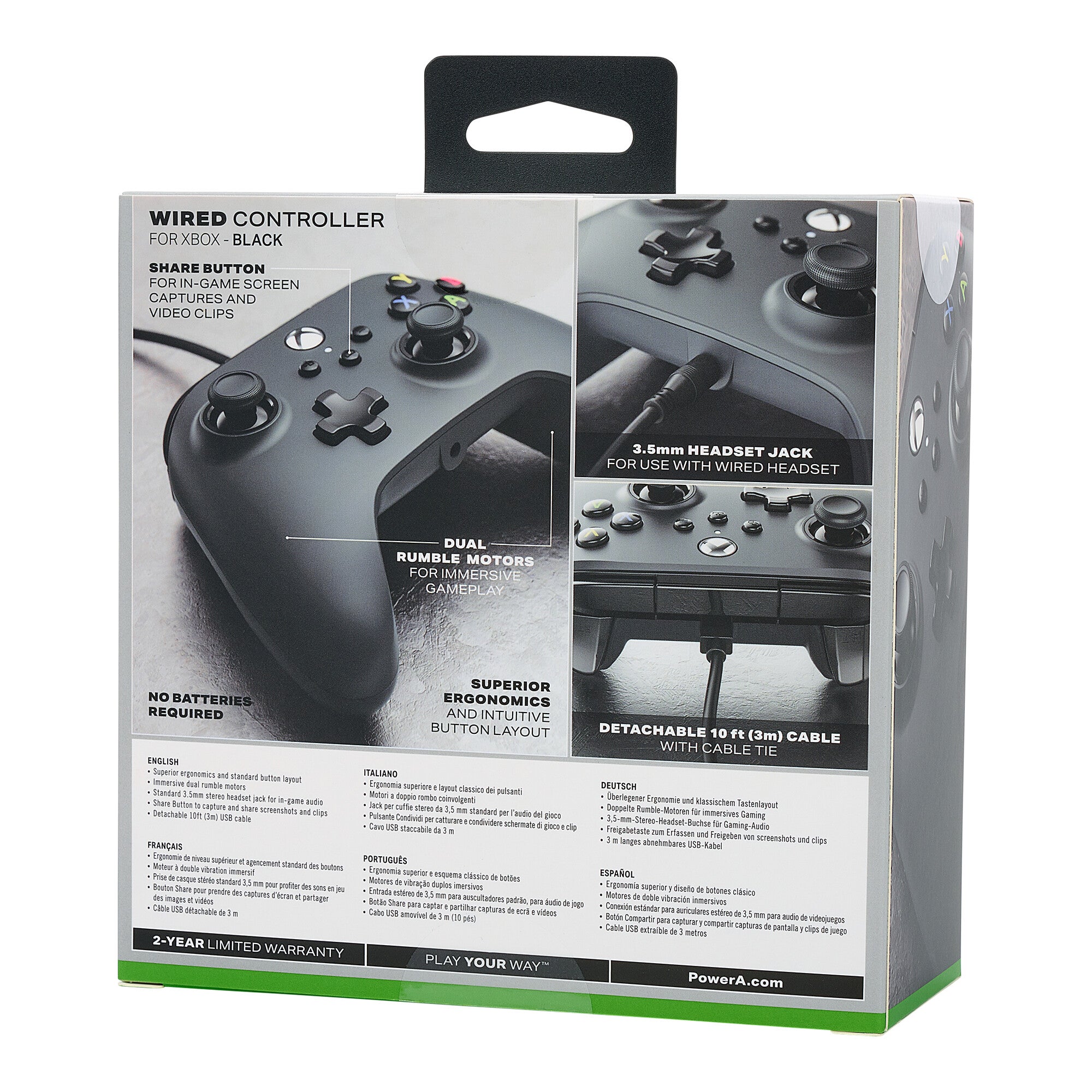 PowerA Wired Controller for Xbox Series S|X in Black