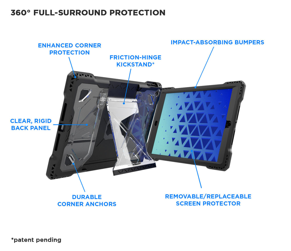 MAXCases Shield Extreme-X2 for 10.2" iPad in Grey / Black
