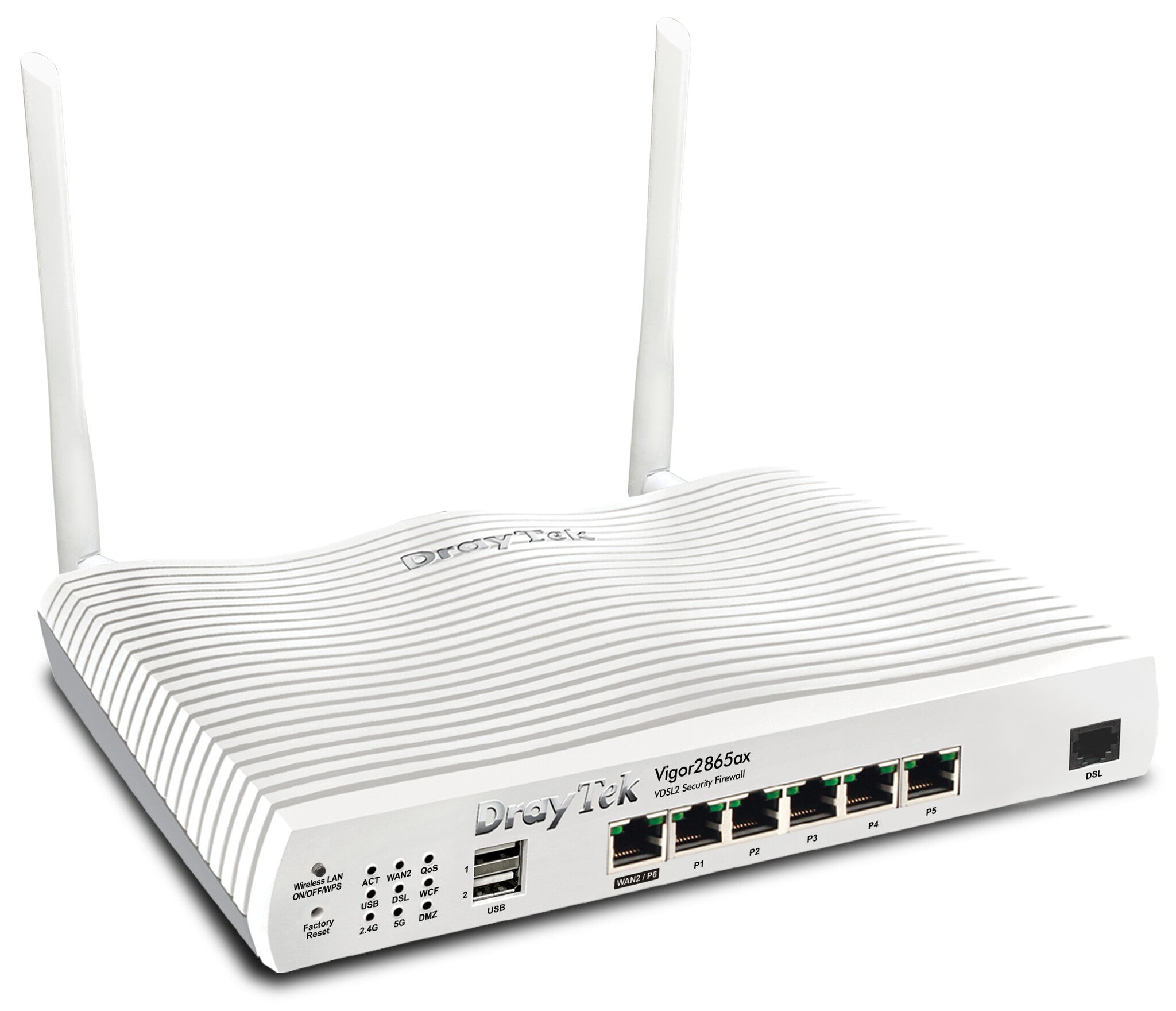 DrayTek Vigor 2865ax - Gigabit Ethernet Dual-band (2.4 GHz / 5 GHz) wireless router in White