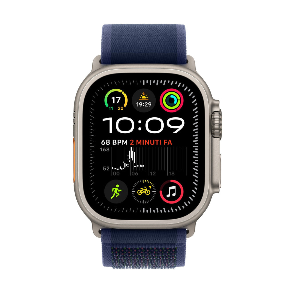 Apple Watch Ultra 2 GPS + Cellular - 49mm Natural Titanium Case with Blue Trail Loop - M/L