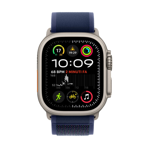 Apple Watch Ultra 2 GPS + Cellular - 49mm Natural Titanium Case with Blue Trail Loop - M/L