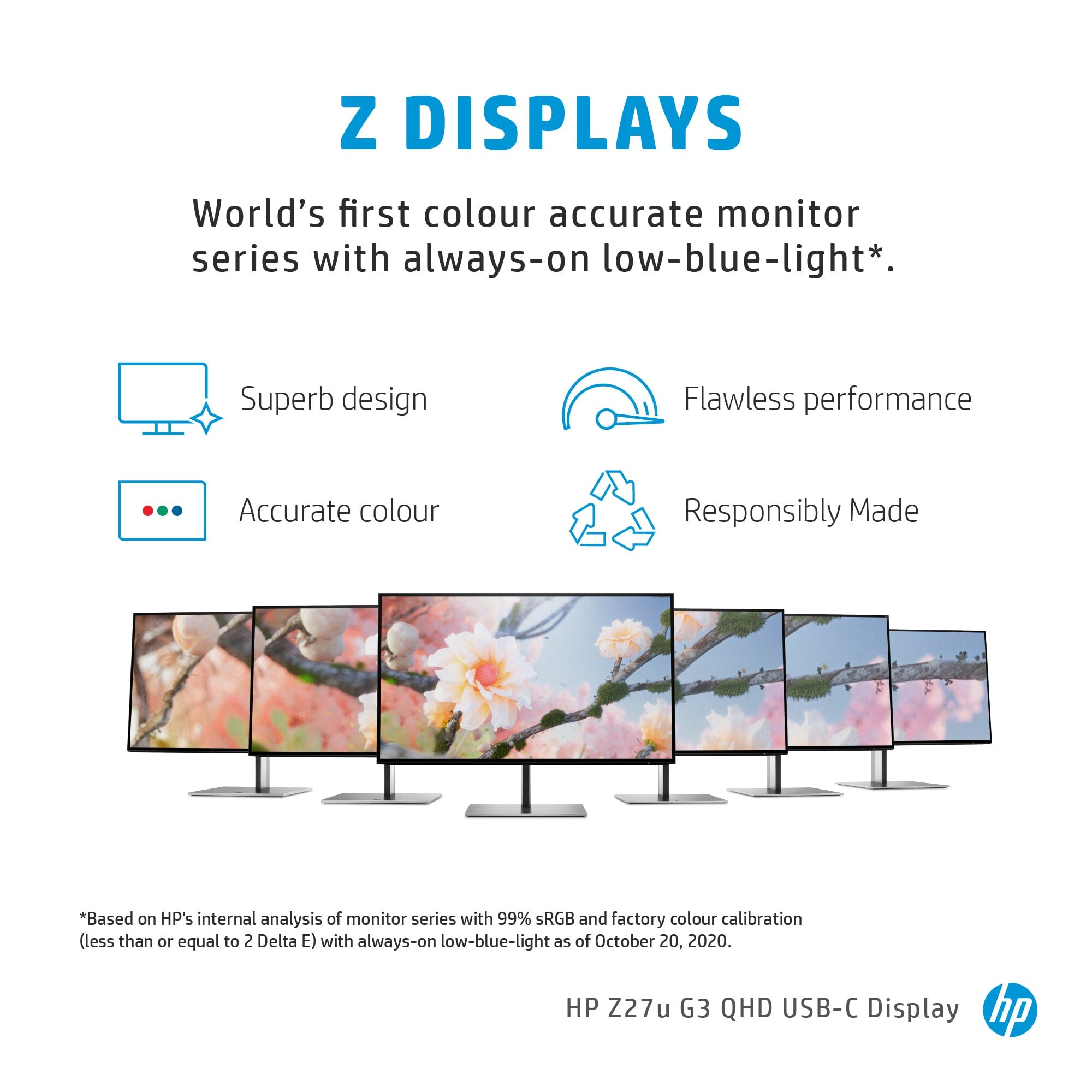 HP Z27U G3 - 68.6 cm (27") - 2560 x 1440 pixels Quad HD Monitor
