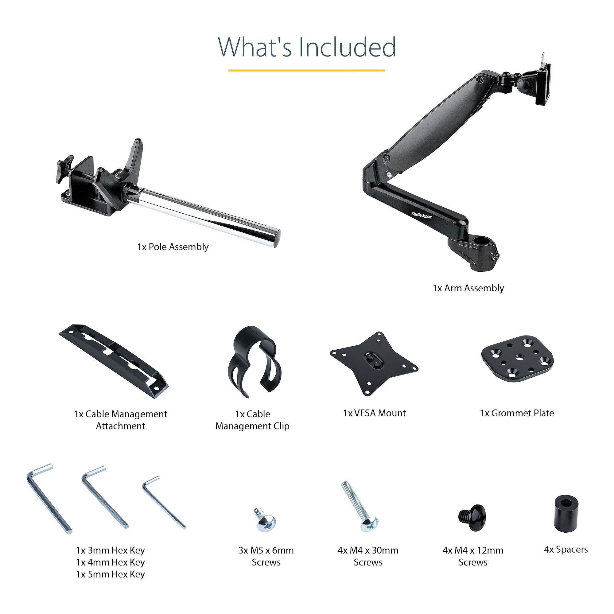 StarTech.com ARMPIVOTE2 - Desk monitor mount for 81.3 cm (32") to 124.5 cm (49")