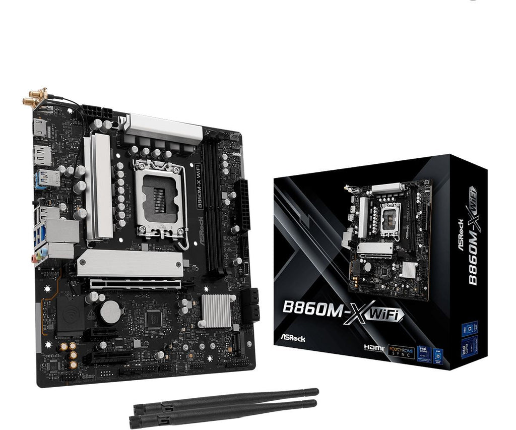 Asrock B860M-X WiFi micro ATX motherboard - Intel B860 LGA 1851