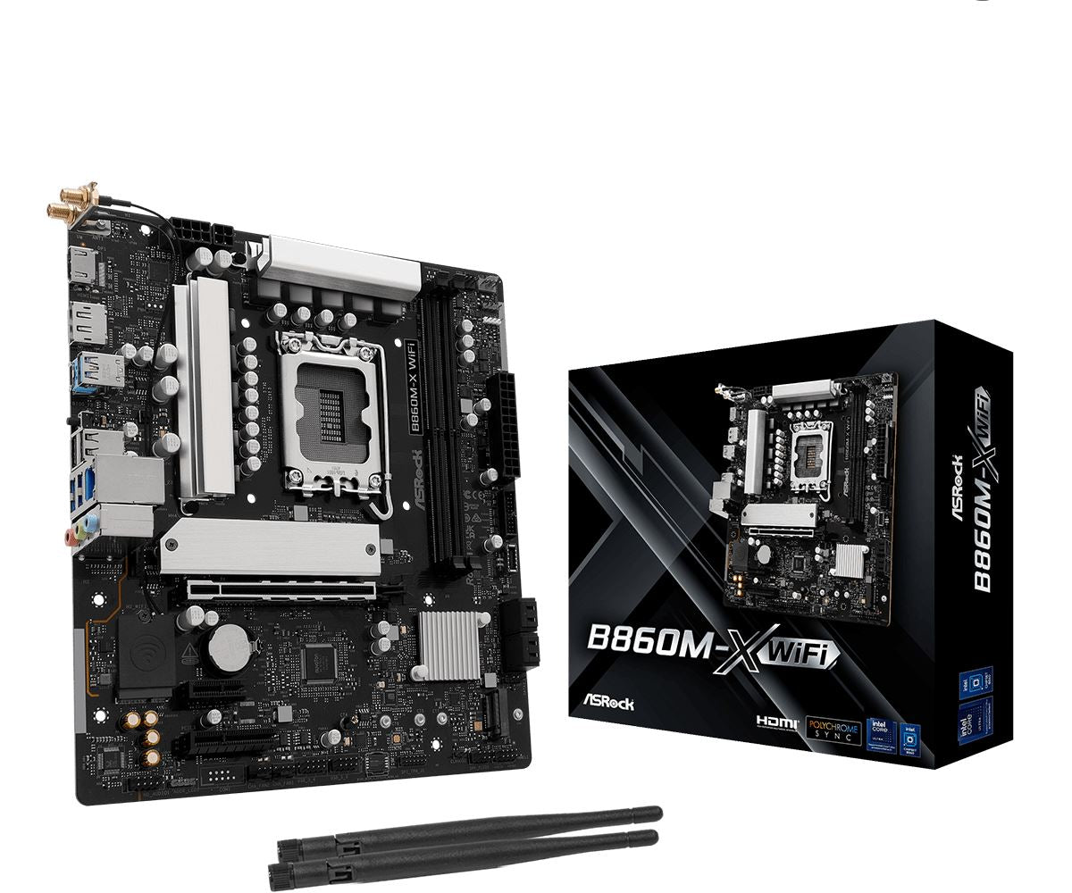 Asrock B860M-X WiFi micro ATX motherboard - Intel B860 LGA 1851