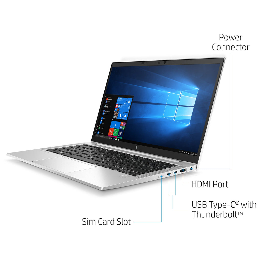 HP EliteBook 830 G7 Laptop - 33.8 cm (13.3") - Touchscreen - Intel® Core™ i5-10210U - 8 GB DDR4-SDRAM - 256 GB SSD - Wi-Fi 6 - Windows 10 Pro - Silver