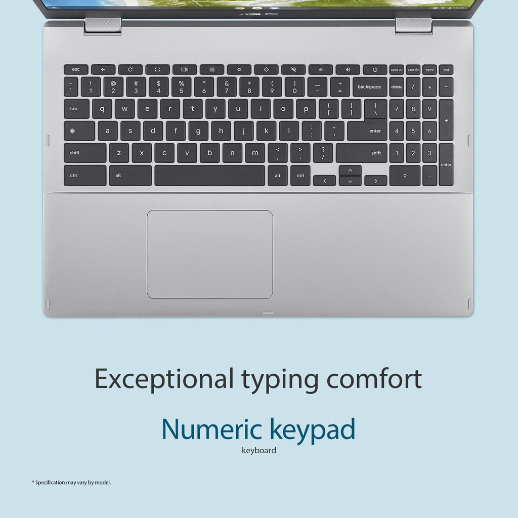 ASUS Chromebook - 39.6 cm (15.6") - Intel® Pentium® Silver N6000 - 8 GB LPDDR4x-SDRAM - 128 GB eMMC - Wi-Fi 6 - ChromeOS - Silver