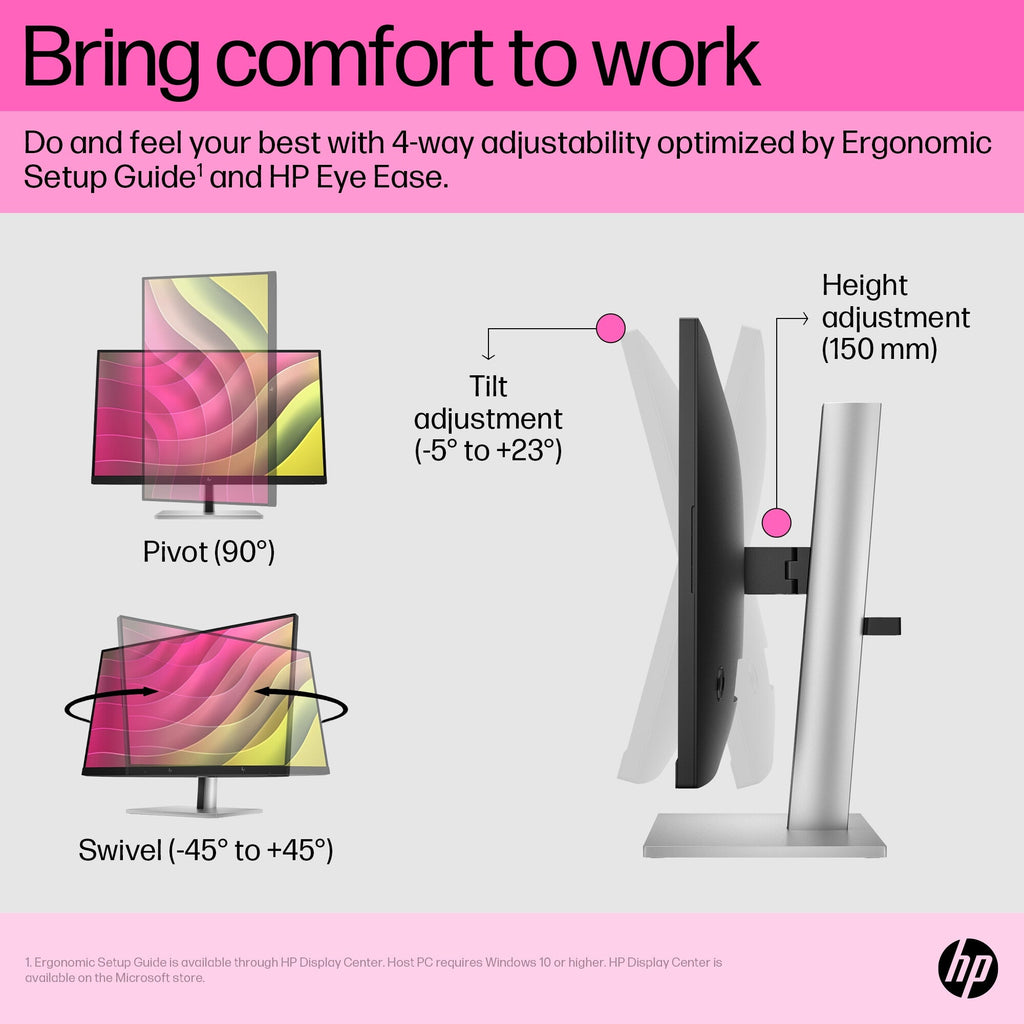 HP E24T G5 - 60.5 cm (23.8") - 1920 x 1080 pixels Full HD Touchscreen Monitor