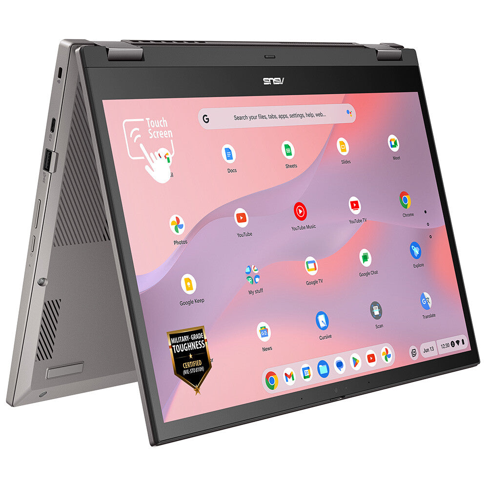 ASUS Chromebook CM34 - 35.6 cm (14") - Touchscreen - AMD Ryzen™ 5 7520C - 8 GB LPDDR5-SDRAM - 256 GB SSD - Wi-Fi 6 - ChromeOS - Grey