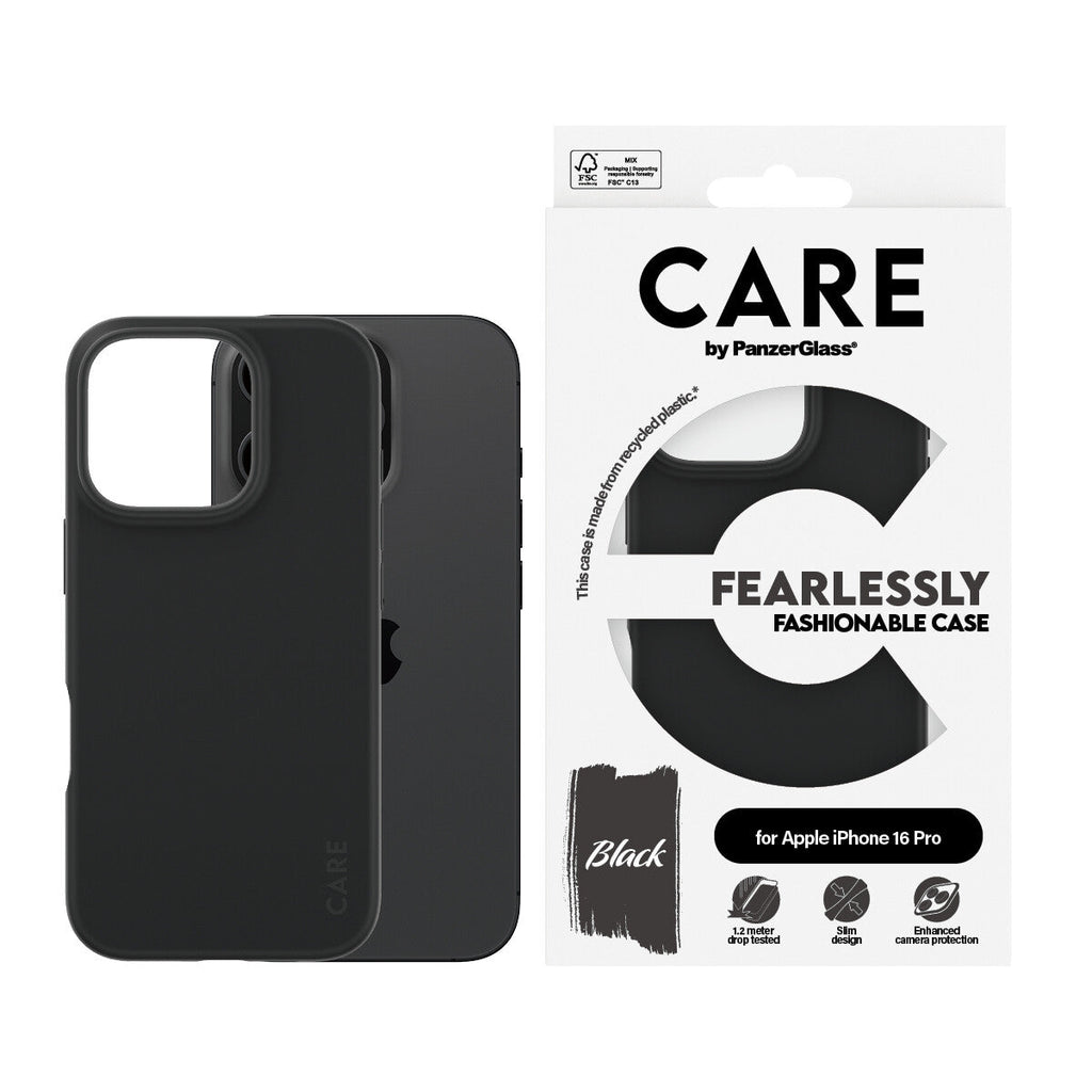 CARE by PanzerGlass® Fashionable Case for iPhone 16 Pro in Black
