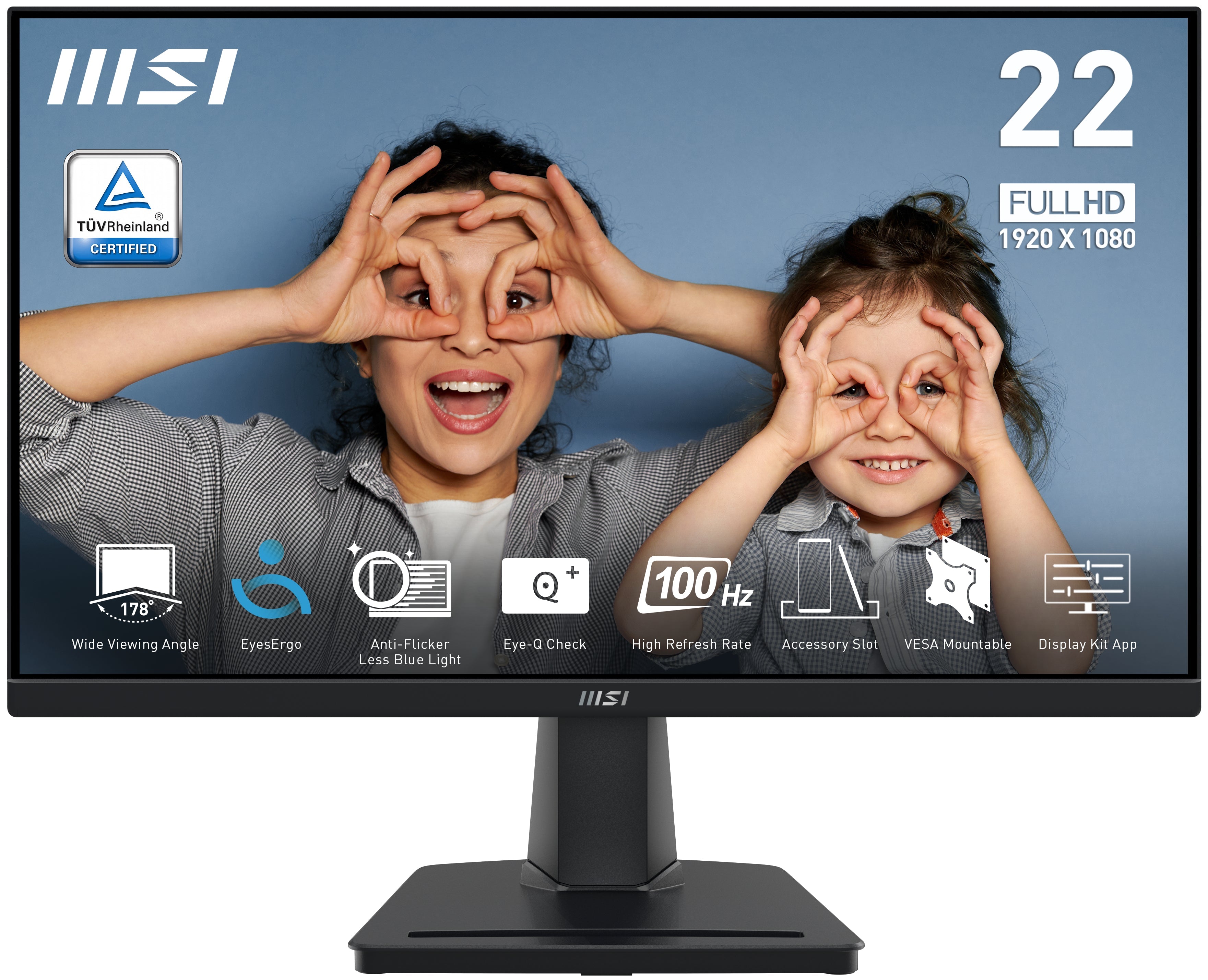 MSI Pro MP225V - 54.5 cm (21.4") - 1920 x 1080 pixels FHD LCD Monitor