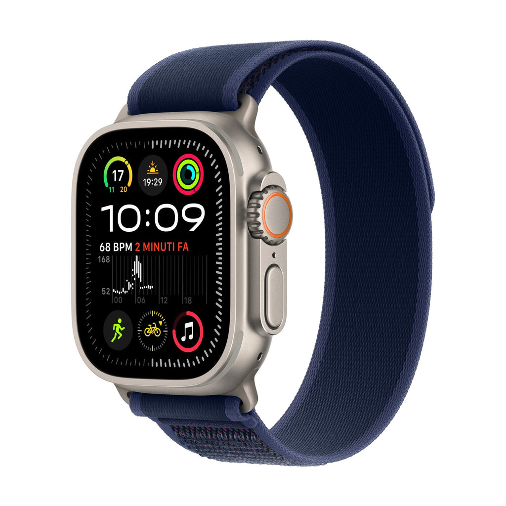 Apple Watch Ultra 2 GPS + Cellular - 49mm Natural Titanium Case with Blue Trail Loop - M/L