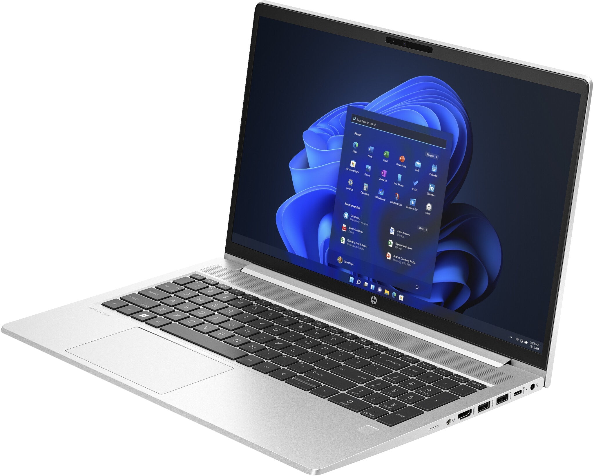 HP ProBook 455 15.6 G10 Laptop - 39.6 cm (15.6") - AMD Ryzen™ 7 7730U - 16 GB DDR4-SDRAM - 512 GB SSD - Wi-Fi 6E - Windows 11 Pro - Silver