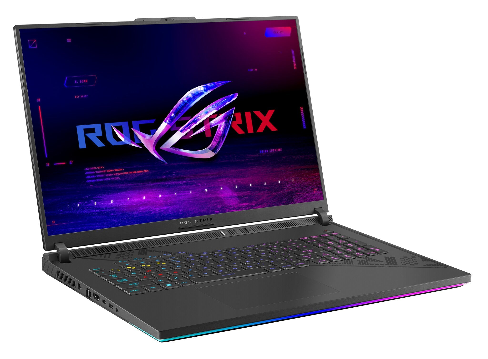 ASUS ROG Strix G18 Laptop - 45.7 cm (18") - Intel® Core™ i9-14900HX - 32 GB DDR5-SDRAM - 1 TB SSD - NVIDIA GeForce RTX 4070 - Wi-Fi 6E - Windows 11 Home - Black / Grey
